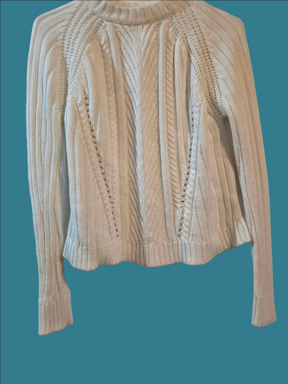 4/$67 Deal! Zara Cable-Knit Crewneck Sweater